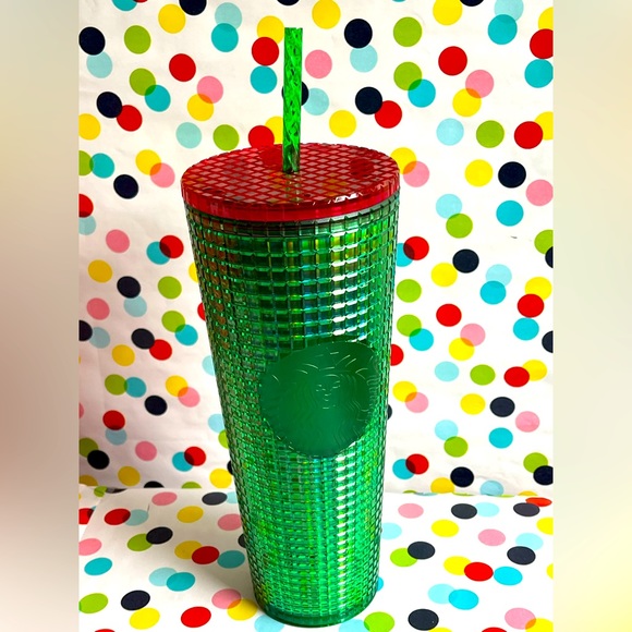 💚Starbucks 2023 Spring Iridescent Watermelon Grid Venti Tumbler 24oz NWT - Picture 3 of 5